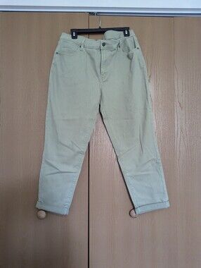 Sonoma Olive Green Girlfriend High-Rise Jeans